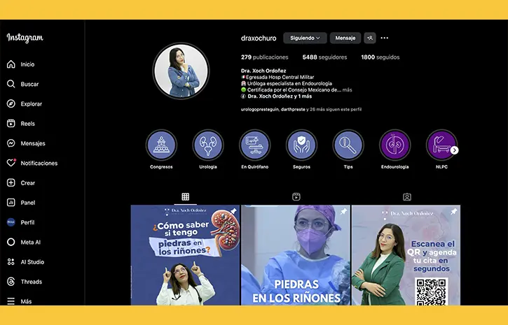 proyectos enoki digital mkt dra xoch ordoñez urología ángeles lindavista