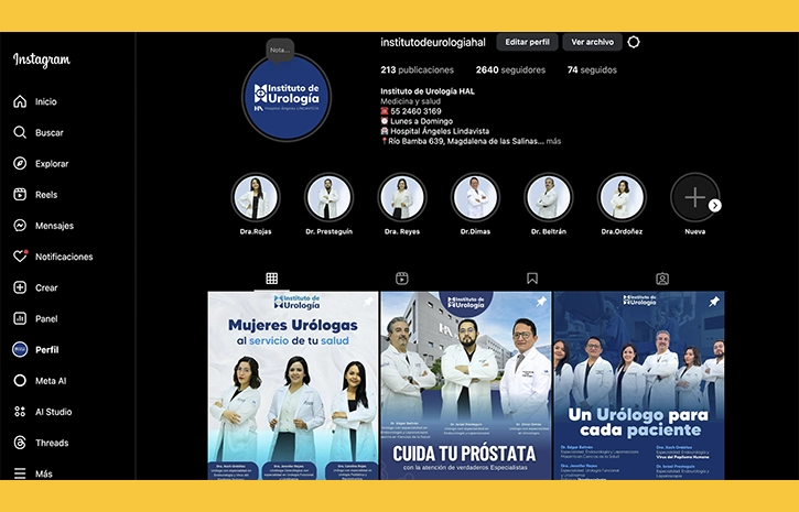 proyectos enoki digital mkt instituto urologia hospital ángeles lindavista